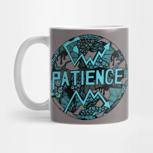 Blue Grey Circle of Patience Mug